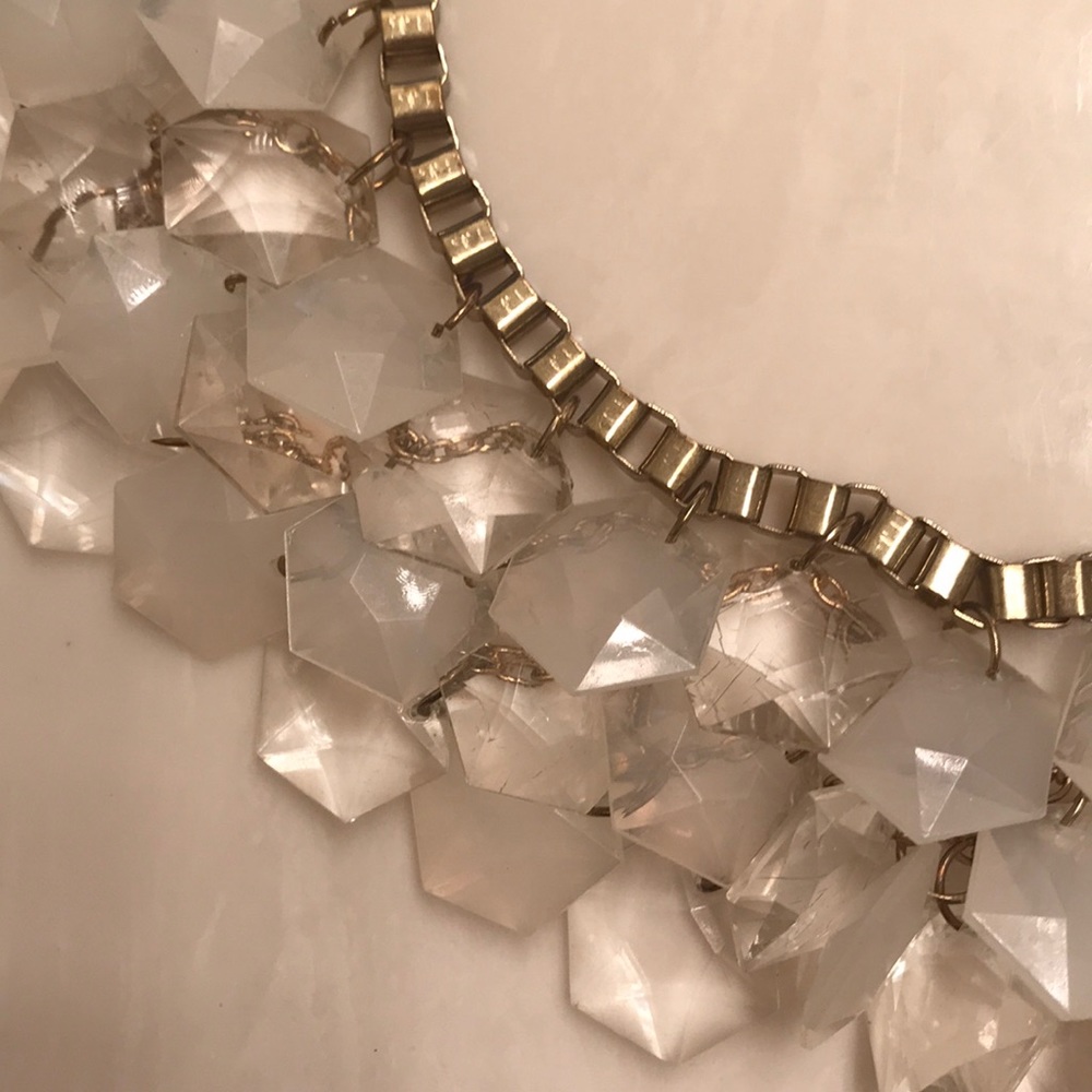 Statement necklace clear stones - Picture 2 of 3